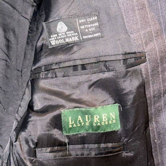 Lauren Ralph Lauren Men's Wool Pinstripe Blazer - Picture 3 of 5